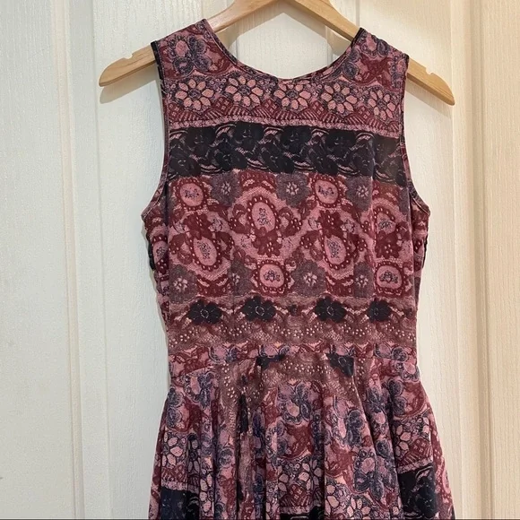 MAISON Jules Flirty A-Line Dress Mini Small Purple Floral Like New Summer - Picture 7 of 12